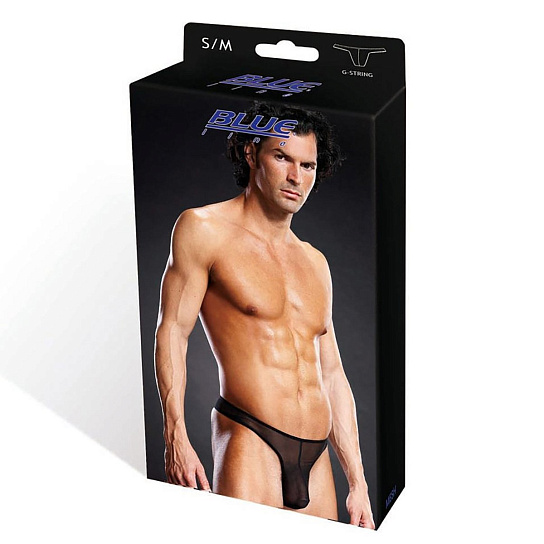 Мужские G-стринги на бедрах BlueLine черные, L/XL