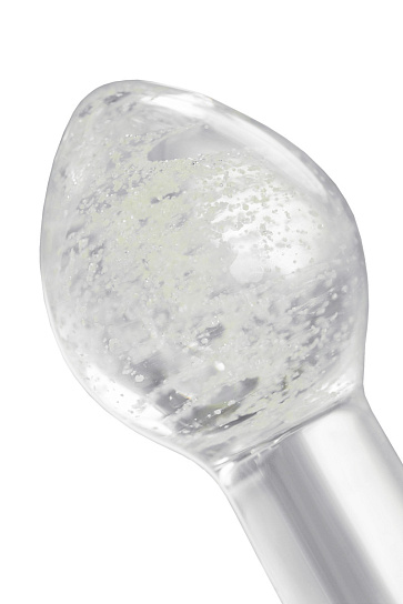 Стеклянная анальная пробка Sexus Glass, светится в темноте, 9 см, прозрачная