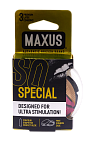 Точечно-ребристые презервативы в прозрачном кейсе Maxus Air Special №3