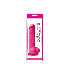 Фаллоимитатор Colours Pleasures на присоске, 13 см, розовый
