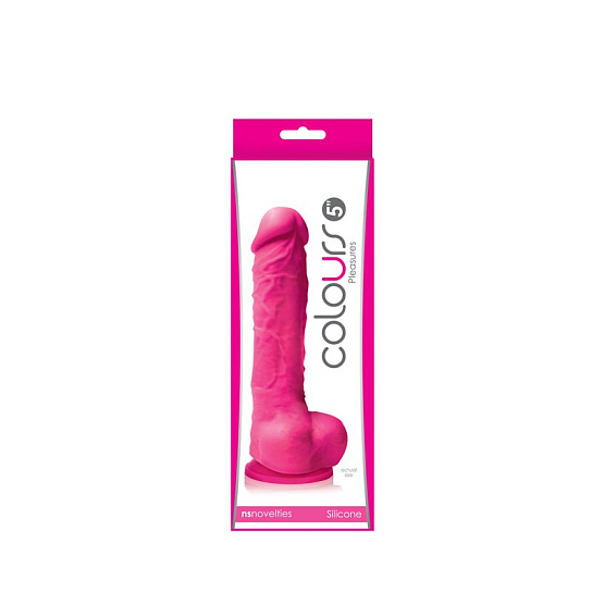 Фаллоимитатор Colours Pleasures на присоске, 13 см, розовый