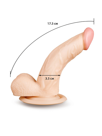 Загнутый фаллоимитатор-реалистик Brazzers 13,5 см