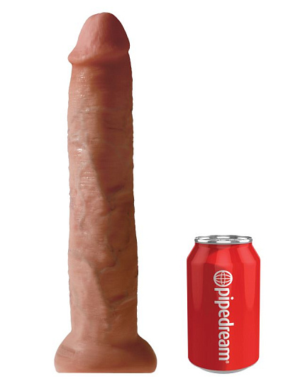 Фаллос гигант King Cock 13 Cock Flesh, 29 см, загорелый