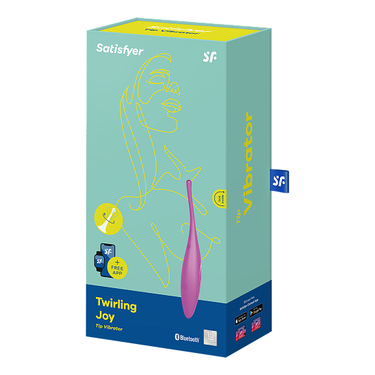Вибратор для точечной стимуляции клитора с мобильным приложением Satisfyer Twirling Joy, фиолетовый