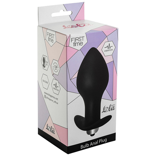 Анальная пробка Bulb Anal Plug с вибрацией, черная