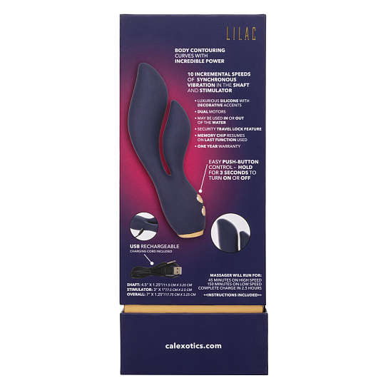 Мощный вибратор-кролик CHIC LILAC, 17.75 см