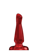 Резиновый анальный стимулятор Bottom Line 63, диаметр 3.7 см, красный