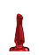 Резиновый анальный стимулятор Bottom Line 63, диаметр 3.7 см, красный