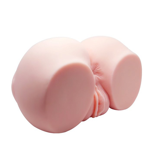 Мастурбатор с двумя любовными отверстиями с пультом ДУ