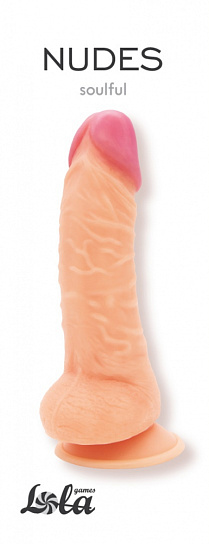 Гибкий реалистичный фаллоимитатор NUDES 13,5 см, телесный