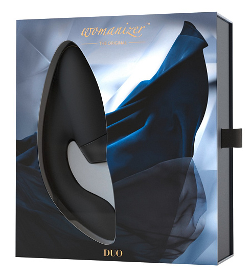 Клиторальный стимулятор Womanizer Duo с технологией Smart Silence, черный