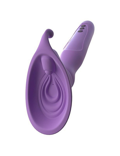 Вагинальная фиолетовая вибропомпа Fantasy Vibrating Roto Suck-Her
