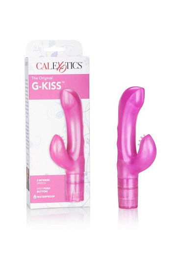 Вибратор со стимулятором клитора Silicone Butterfly Kiss Pink