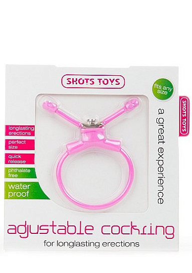 Утягивающее лассо ADJUSTABLE COCKRING, розовое