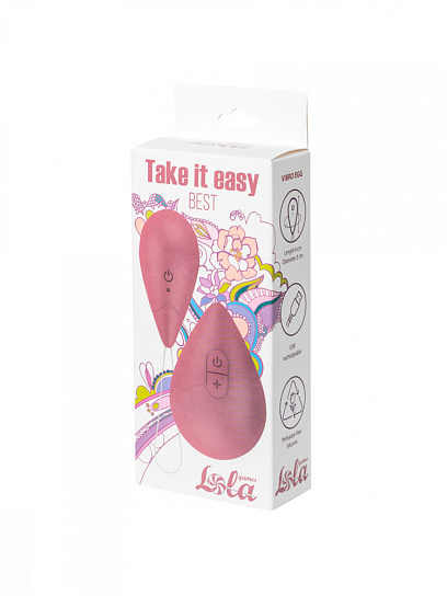 Виброяйцо с пультом Lola Games Take It Easy Best, розовое