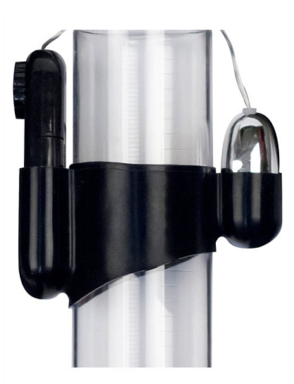 Мини-вибратор на эластичном держателе для мужских помп