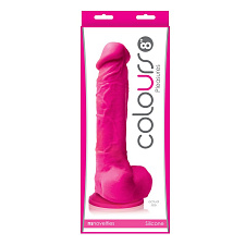 Реалистичный фаллоимитатор Colours - 8" Dildo, 19 см, розовый
