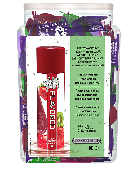 Набор съедобных лубрикантов Wet Flavored, 144x10 мл