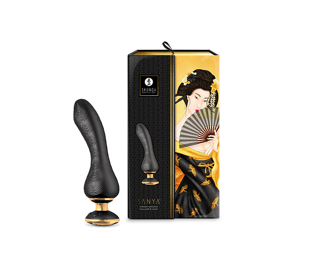 Вибратор с уникальным дизайном Shunga Sanya, черный