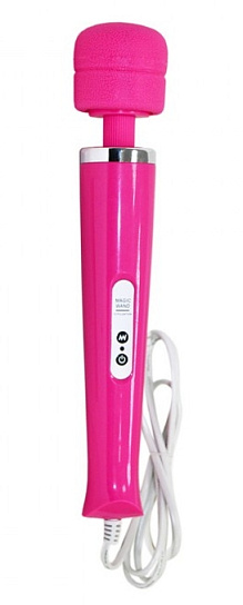 Вибромассажер, Magic Wand, розовый проводной