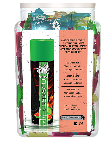 Набор съедобных лубрикантов Wet Fun Flavors, 144x10 мл