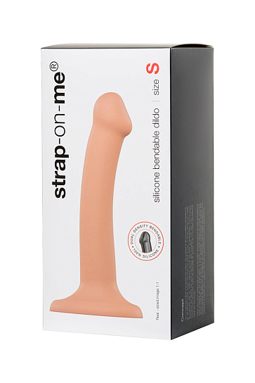 Гибкий страпон на присоске Strap-on-me, 17 см, телесный