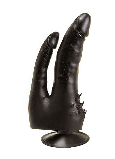 Фаллос анально-вагинальный двойной с шипами Love Toy, 17 см
