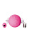 Мощно вибрирующее яйцо в форме шарика, розовое