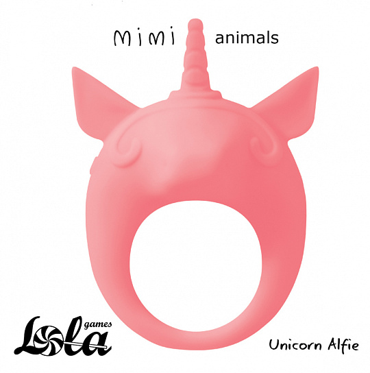 Эрекционное кольцо ALFIE в виде единорога с вибрацией, оранжевое