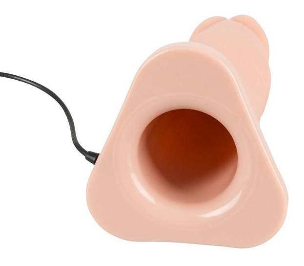 Вибрострапон на ремнях полый Vibrating Strap-On, 16 см