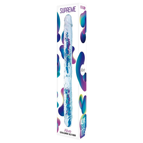 Фаллоимитатор Adrien Lastic Supreme Jelly Dildo двухголовый, прозрачный
