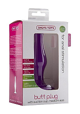Анальная пробка без спаек и швов, пурпурная