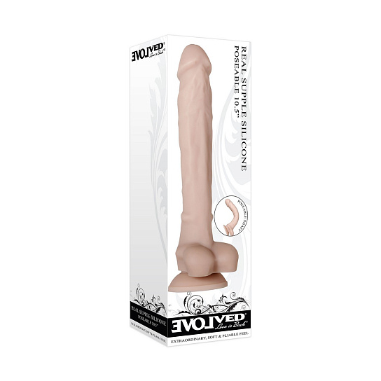 Большой фаллоимитатор Evolved Real Supple Silicone Poseable, 26см