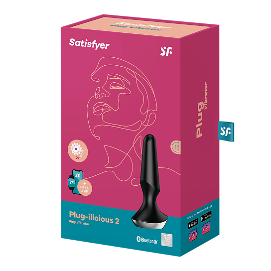 Анальный виброплаг Satisfyer Plug-ilicious 2, черный