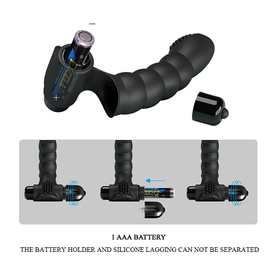 Вибронасадка на палец с ребристым кончиком Alexander