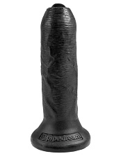 Реалистичный фаллос на присоске 6 Uncut Cock 15.2 см, черный