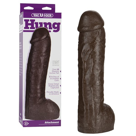 Насадка реалистик Hung для системы Харнесс, черная, 31 см