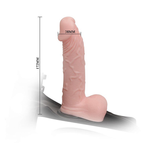Baile Sensual Comfort Strap-On фаллоимитатор с грушей, 28 см
