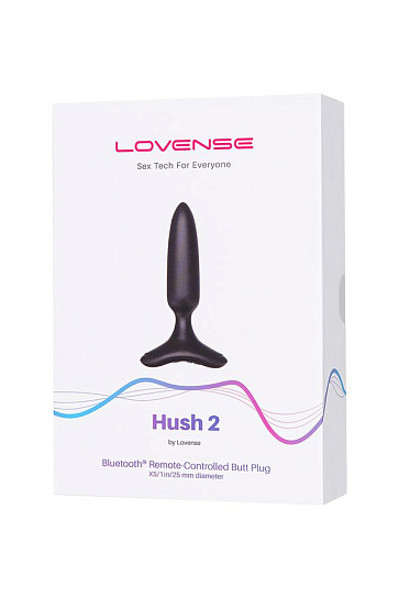 Анальная пробка Lovense Hush 2 (XS), черная, 12,1 см