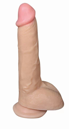 Фаллос на присоске с мошонкой, 18 см