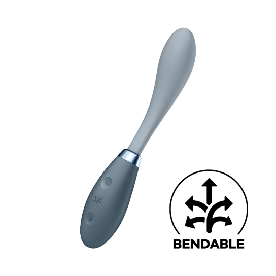 Гибкий вибратор для точки G Satisfyer G-Spot Flex 3, серо-голубой