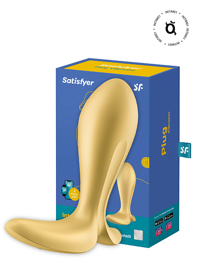 Анальная пробка с вибрацией Satisfyer Intensity Plug, желтая