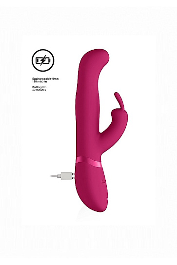 Вибромассажер-кролик Izara со стимулирующими бусинами, розовый