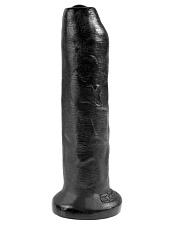 Закрытый реалистичный фаллос King Cock 7 Uncut Cock 17.8 см, черный