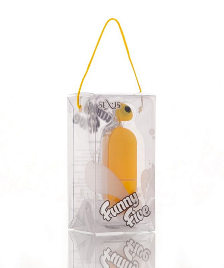 Гладкое виброяичко с выносным пультом, желтое