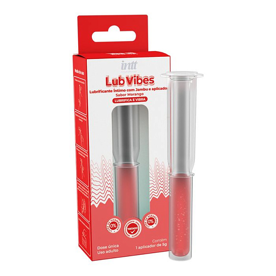 Лубрикант с аппликатором Intt Lubes Lub-in, клубника, 5 мл