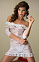Ажурная комбинация SoftLine AGATHE белая, M/L