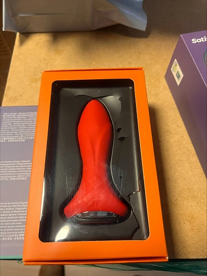 Анальная пробка с ротацией Satisfyer Rotator Plug 1 +, красная, УЦЕНКА