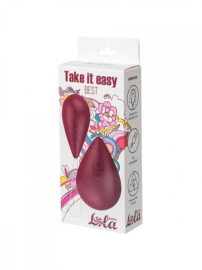 Виброяйцо с выносным пультом Lola Games Take It Easy Best, красное