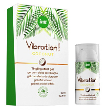Возбуждающий и увлажняющий гель с эффектом вибрации Intt Cosmetics Vibration Coconut, 15 мл